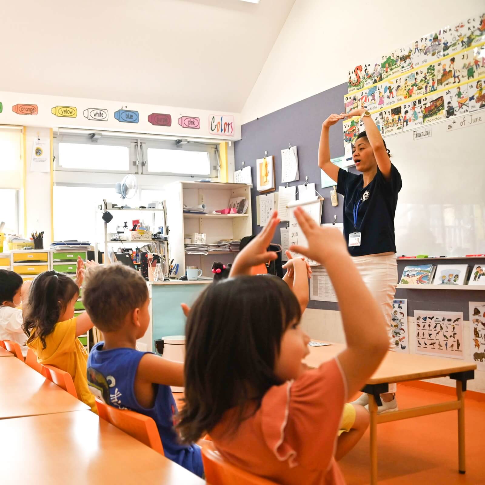 くにたちキッズインターナショナルスクールの授業風景